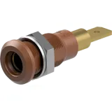 4 mm socket, plug-in connection, mounting Ø 8.1 mm, brown, 64.3040-27