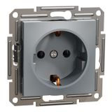 Asfora socket, grounded, frameless, 16 A, screw, STEEL