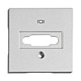 VGA connector cover, silver