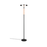 Celeste LED floor lamp matt black/chrome plated/wood