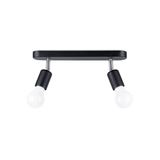 CEILING LAMP FORNES 2 BLACK E27 2X60 IP20
