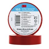 3M™ Temflex™ Vinyl Electrical Tape 165, Red, 19 mm x 25 m, 100 Rolls/C