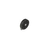 Adjustable shaped metal revolving lever with rubber roller, ? 50 mm