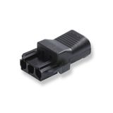 Coupler 3-p plug, str-rel, blk