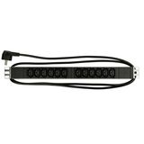 19" PDU, 12xIEC C13, Profile ALU 1U, 2m-cable, black