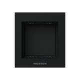 Frame for metallic and plastic profiles - Niessen logo - 2M - Matt Black