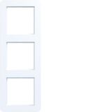 Triple cover frame, C.1, matte light white