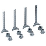 4 PLASTIC SCREW + NUT FOR HEIGHT ADJUSTMENT OF UNIVERSAL BACK BOX