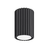 BLACK SPOT TUBE WITH GROOVED CARBON LAMPSHADE FOR LIVING ROOM 1XGU10