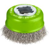 X-LOCK Cup brushes Crimped 75mm Stainless Steel 0.3mm