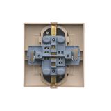 Single button with light indicator box for switches and push buttons, Bronze matt, metalic