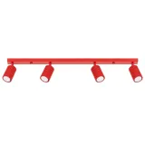 Ceiling lamp KARBON 4L red