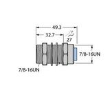 DeviceNet™ Receptacle Wall Feedthrough   RSF RKF 57/22