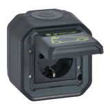 PLEXO GERMAN STANDARD SOCKET OUTLET FOR ELECTRIC VEHICULE - ANTH - SURFACE