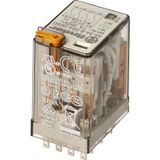 Relay 4CO 7A 24VAC with test button and LED 55.34