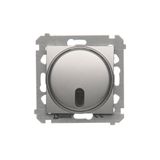 Remote controlled and push dimmer, Silver matt, metalic
