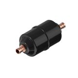 Hermetic filter drier, DCL, 08 cu.in., Steel Cu-plated