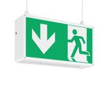 RECHTECK, 7,3 W, white, on/off Pendant luminaires, L 485 B 125 H 250, 