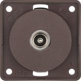 Integro Inserts- Aerial Connector Box TV, with Solder Connection, Brow