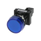 Indicator M22N flat etched, CAP COLOR BLUE, LED BLUE, LED VOLTAGE 24 VDC A2260128E