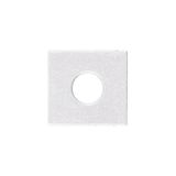 End cap for PW with hole, white, 1pc