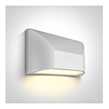 67396/W/V WHITE WALL LIGHT 6W CCTV IP65 230V