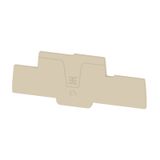 End plate for terminals, dark beige, Height: 112.92 mm, Width: 2.1 mm,