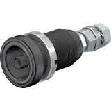 6 mm panel plug, threaded bolt, mounting Ø 18.5 mm, black, 14.0034-21