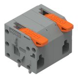 2601-1502 PCB terminal block; lever; 1.5 mm²; Pin spacing 11.5 mm; 2-pole; Push-in CAGE CLAMP®; 1,50 mm²; gray