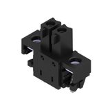 PCB plug-in connector, female header, Solder flange inverted, THT/THR solder connection, 3.81 mm, Number of poles: 2, 180°, Solder pin length (l): 1.5 mm, tinned, black, Box