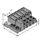 Set for I/O Communication via Profibus DPV1 in IP67   TI-BL67-DPV1-S-8