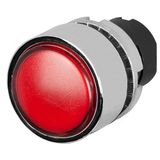 Tamper-proof pilot light, convex lens, red, metal