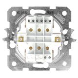 Three gang one-way switch insert, screw clamps
