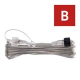 Extension cable for interconnecting chains, Standard transparent, 10 m, outdoor and indoor