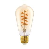 LM-E27 LED ST64 4W/245LM 2000K GLAS AMBER - dimm