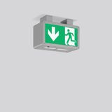 RECHTECK, 4,5 W, aluminium, on/off Ceiling luminaires, L 250 B 125 H 1