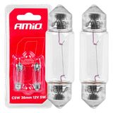 Halogen bulbs C5W Festoon SV 8,5-8 36mm 12V 2pcs blister