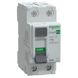 Residual current circuit breaker(RCCB), Easy9 Pro, 2P, 40A, A Type, 30mA