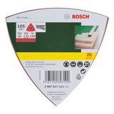 25-piece sanding sheet set for delta sanders, grit 60, 120, 180 105 mm