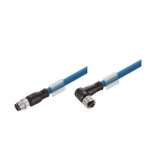 Ethernet Railway Cable (assembled), M12 D-code – IP 67 straight pin, M