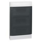 3X12 module surface-mounted box - Smoked door - Without terminal block