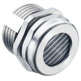 Drainage with mesh M16x1.5 nickel-plated brass
