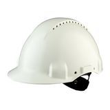 3M™ Hard Hat, Uvicator, Ratchet, Ventilated, Plastic Sweatband, White,