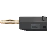 2 mm plug, solder connection, 0.5 mm², black, 22.2616-21