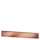 Rod, flat copper 30x 10 mm approx. 2 m long, tin-plated