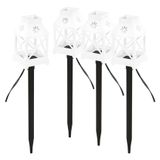 LED decoration – stake lanterns, white, outdoor and indoor, cool white