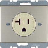 Soc.out. earth. contact US/CAN NEMA 5-20 R, screw term., arsys, steel 