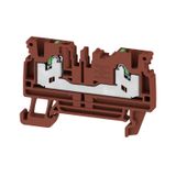 Feed-through terminal block, SNAP IN, brown, 2.5 mm², 24 A, 800 V, Num
