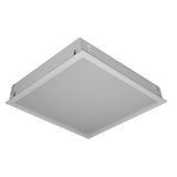 MODUS IKL4000, recessed into plasterboard ceiling, square A 600, prizmatic cover, LED 830