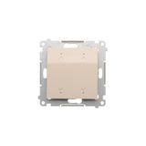 Electronic roller blind switch/push button, 6A, Gold matt, metalic